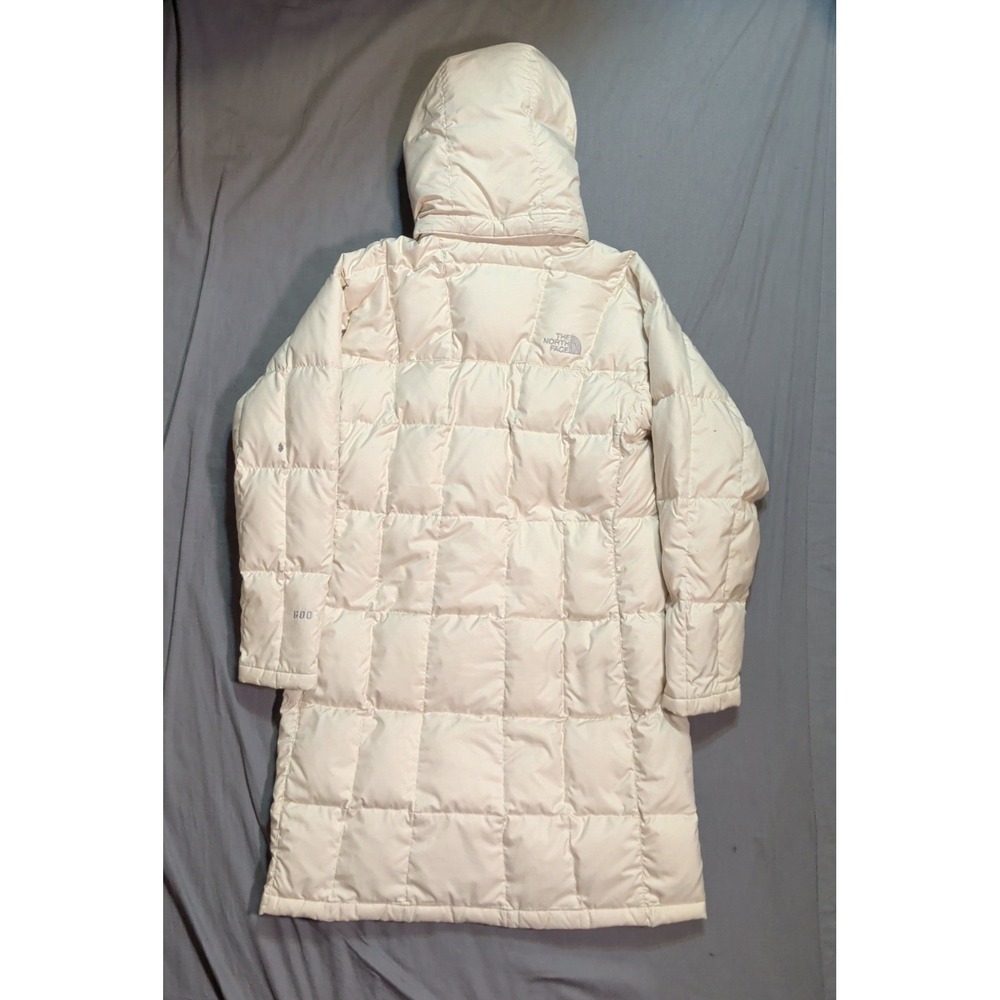 The North Face Metropolis 550 Down Parka Jacket Womens Size M White Long Quilted - Picture 2 of 15
